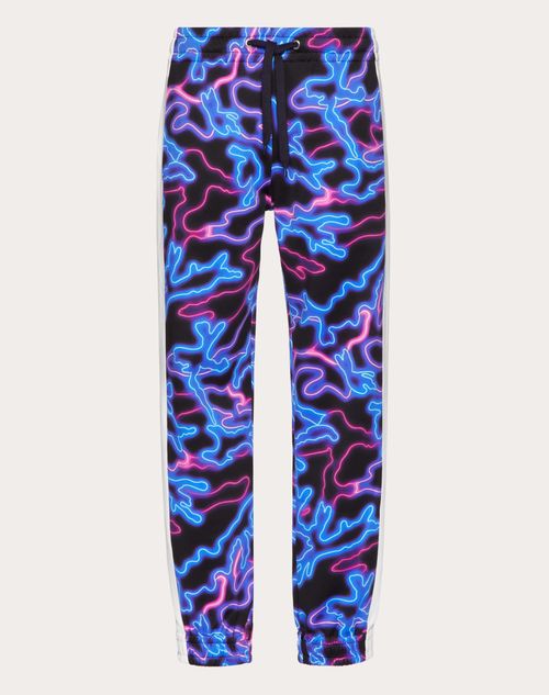 Valentino - Pants With Neon Camou Print - Black/multicolor - Man - Activewear