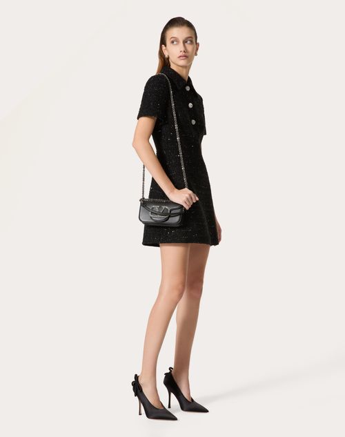 Valentino - Glaze Tweed Short Dress - Black - Woman - Woman Ready To Wear Sale