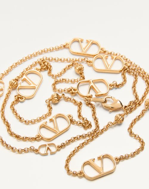 Valentino Garavani - Vlogo Signature Metal Necklace - Gold - Woman - Jewelry