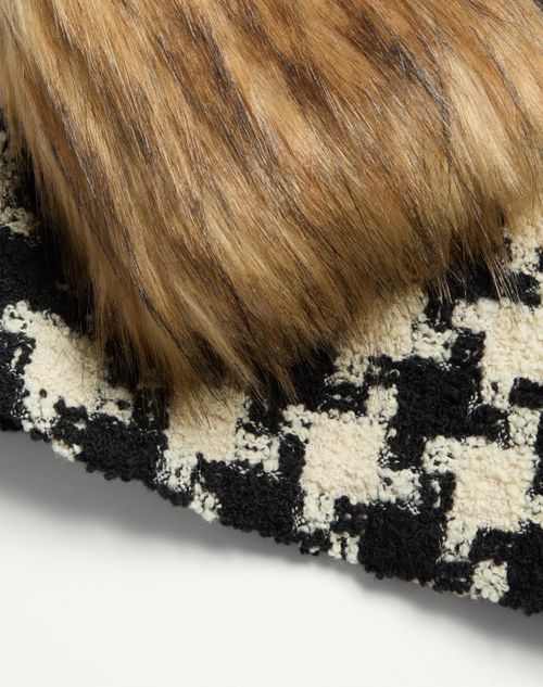 Valentino - Macro Pied De Poule Tweed Jacket - Ivory/black - Woman - Jackets And Blazers