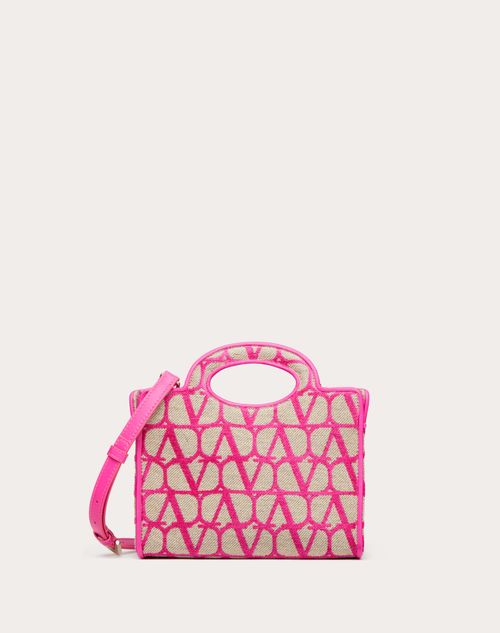 Valentino Garavani - Minibolso De Compras Le Troisième De Toile Iconographe - Beige/pink Pp - Mujer - Bolsos Shopping