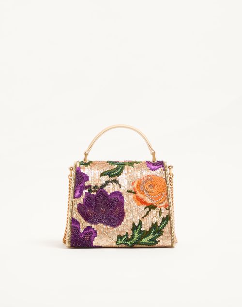 Valentino Garavani - Valentino Garavani Vsling Mini Embroidered Handbag - Multicolor - Woman - Top Handle Bags