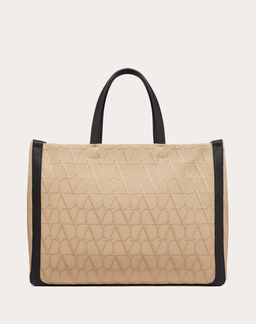 Valentino Garavani - Medium Toile Iconographe Fabric Shopping Bag - Beige/black - Man - Shelf - M Bags - Toile Iconographe