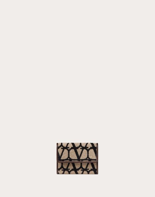 Valentino Garavani - Toile Iconographe カードホルダー - ベージュ/ブラック - 女性 - Wallets & Cardcases - Accessories