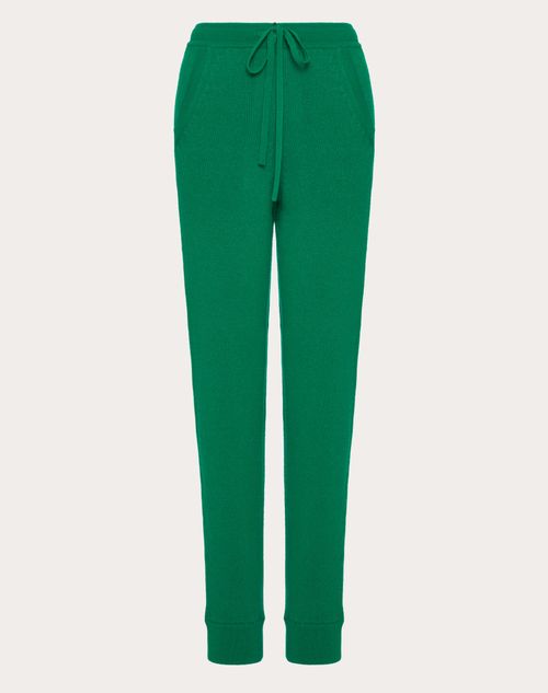 Valentino - Pantaloni In Cashmere - Verde - Donna - Pantaloni E Shorts