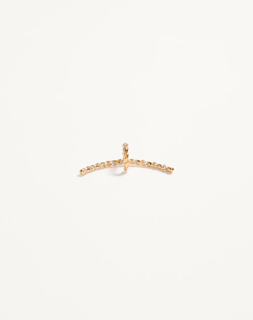 Valentino Garavani - Poetique Des Gouttes Lip Ring In Metal And Swarovski® Crystals - Gold/crystal - Woman - Woman Bags & Accessories Sale