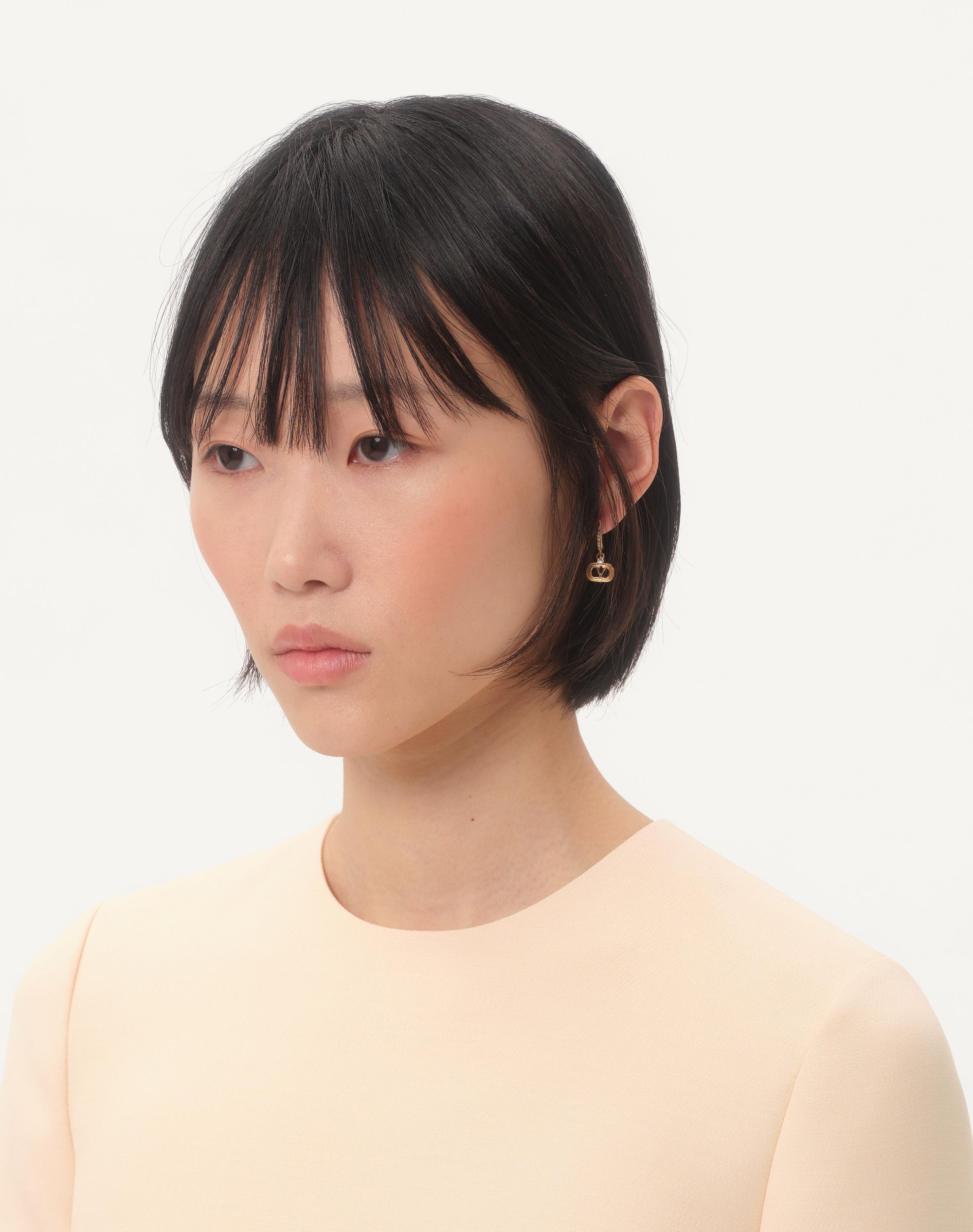 オヴァレット メタル X スワロフスキー®クリスタル ピアス for