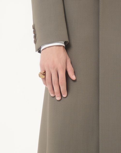 Valentino Garavani - Zoomorphe Metal Ring - Brass - Man - Accessories