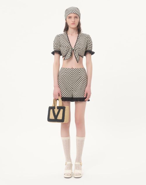 Valentino Garavani - Valentino Garavani Viva Superstar Small Shopping Bag In Raffia - Natural - Woman - Shelf - W Bags - Viva Superstar