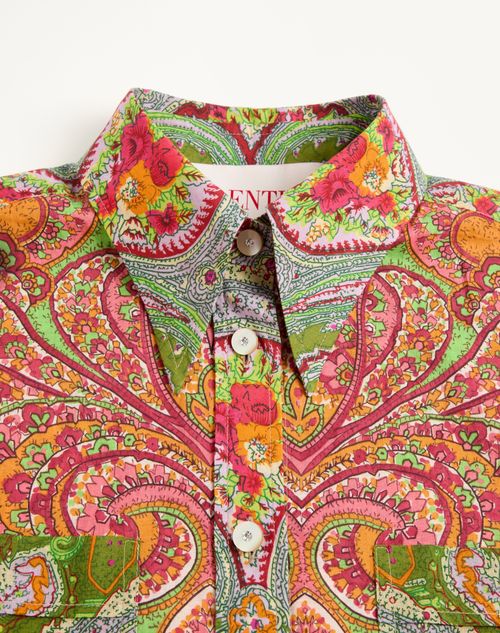 Valentino - Shirt In Mussola Cachemire Voyage Imaginaire - Multicolour - Woman - Shirts & Tops