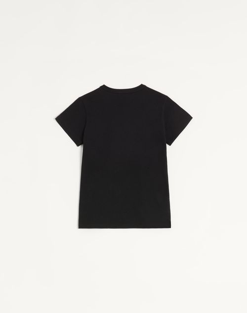 Valentino - Cotton T-shirt With Apollon Dyonisos Print - Black/red - Woman - T-shirts And Sweatshirts