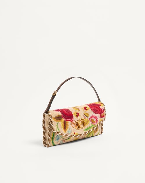 Valentino Garavani - Valentino Garavani Devain Embroidered Small Shoulder Bag - Multicolor - Woman - Clutches