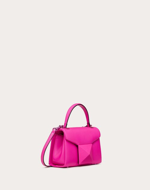 Valentino Garavani - Mini One Stud Handbag In Nappa - Pink Pp - Woman - Top Handle Bags