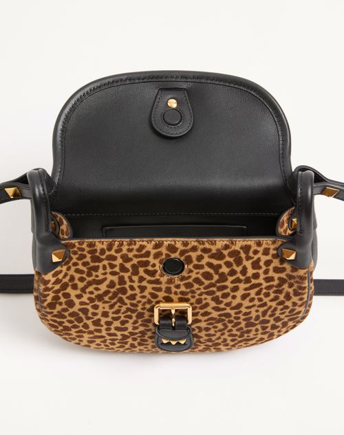 Valentino Garavani - Valentino Garavani Flâneuse Small Shoulder Bag In Pony-effect Calfskin With Animalier Print - Animal Print - Woman - Shoulder Bags
