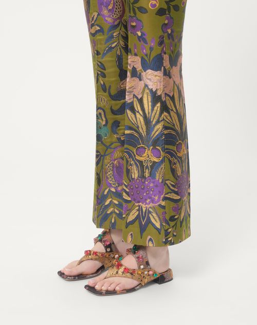 Valentino Garavani - Preshoes Sandal In Apres L'hiver Jacquard Fabric With Crystals 20mm - Multicolor - Woman - Sandals
