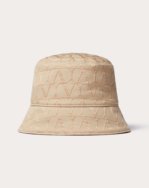Valentino Garavani - Bucket Hat Toile Iconographe In Cotone - Beige - Uomo - Cappelli E Guanti