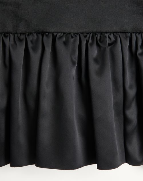 Valentino - Virgin Wool Midi Dress With Bows - Black/soft Beige - Woman - Woman Ready To Wear Sale