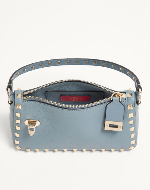 Valentino Garavani - Small Rockstud Grainy Calfskin Crossbody Bag - Stone - Woman - Shoulder Bags