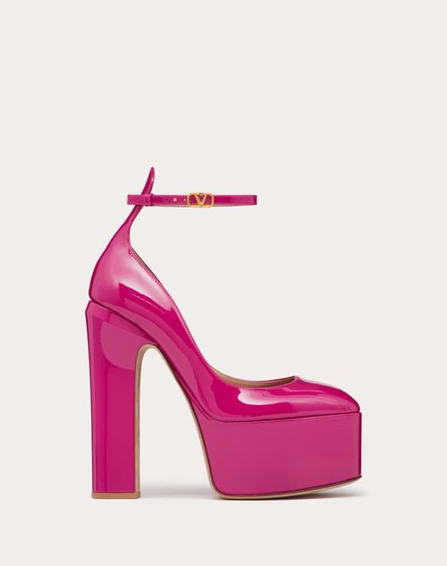 Valentino Garavani - Valentino Garavani Tan-go Platform Pump In Patent Leather 155 Mm - Rose Violet - Woman - Shoes