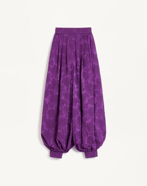 Valentino - Pantalones Apres L'hiver Jacquard - Orquídea Púrpura - Mujer - Pantalones Largos Y Cortos