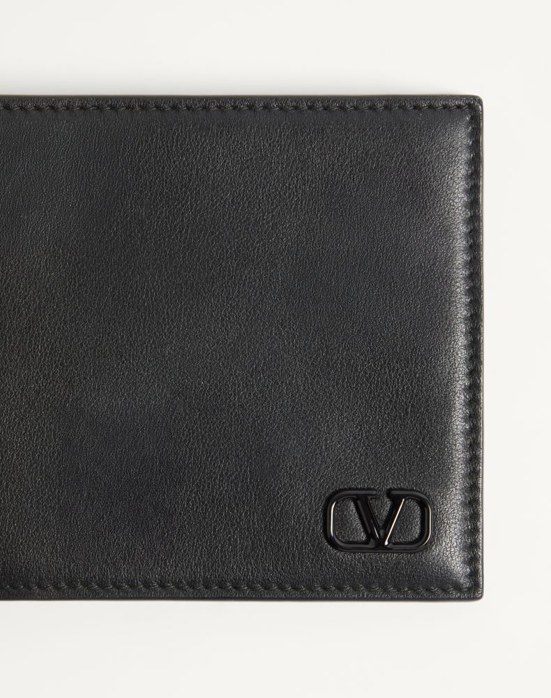 Valentino Garavani Vlogo Signature Wallet Man Black Uni
