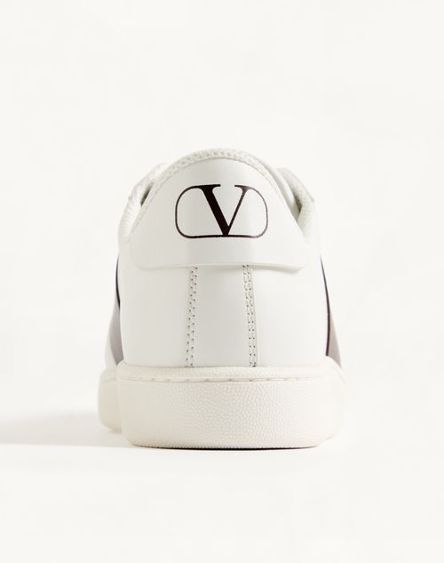 Valentino Garavani - Sneaker Open Royco En Cuir De Veau Nappa - Blanc/marron - Homme - Baskets