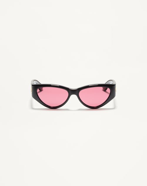 Valentino - Cat-eye Acetate Eyewear - Black/red - Woman - Akony Eyewear - Accessories