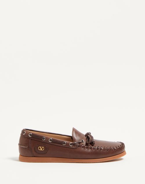 Valentino Garavani - Palm Avenue Buffalo Boat Shoe - Bark Brown - Man - Shelf - M Shoes - Palm Avenue