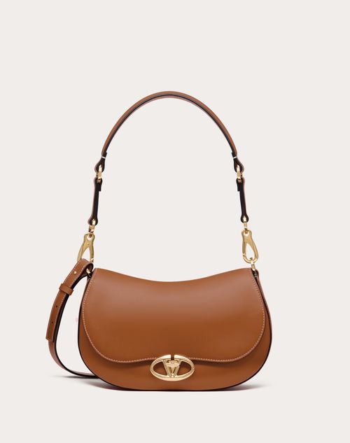 Valentino Garavani - Valentino Garavani Ohval Small Shoulder Bag In Nappa Calfskin - Almond - Woman - New Shelf - Ohval - Bags