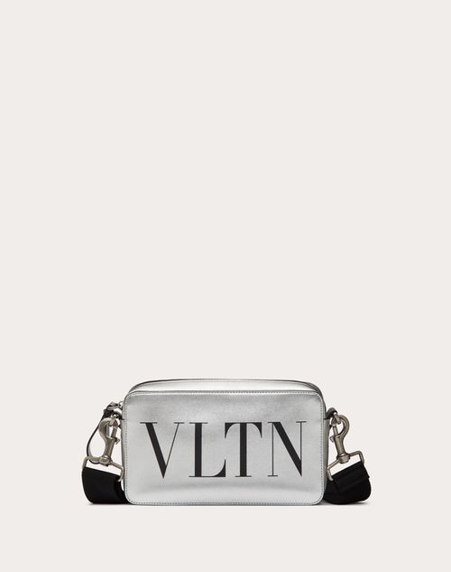 Valentino Garavani - Vltn Leather Crossbody Bag - Silver - Man - Man Sale