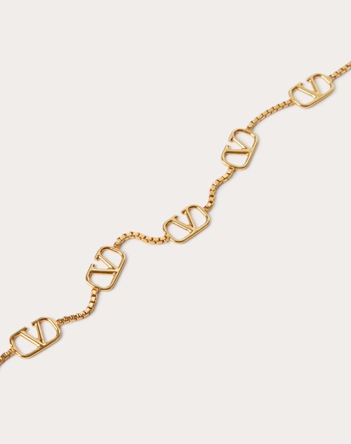 Valentino Garavani VLogo Signature Chain Belt in Metallic Gold