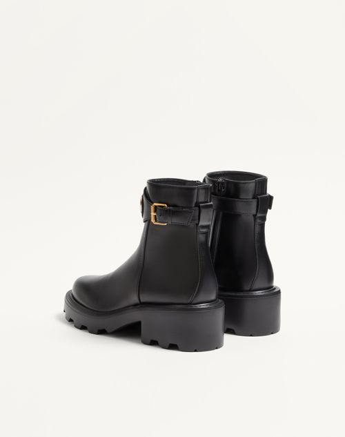 Valentino Garavani - Vlogo Signature Calfskin Ankle Boot 55mm - Black - Woman - Boots