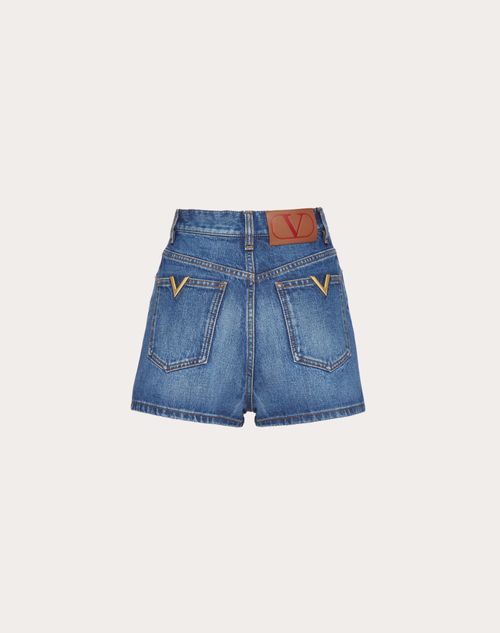 Valentino - Shorts De Mezclilla - Denim - Mujer - Denim