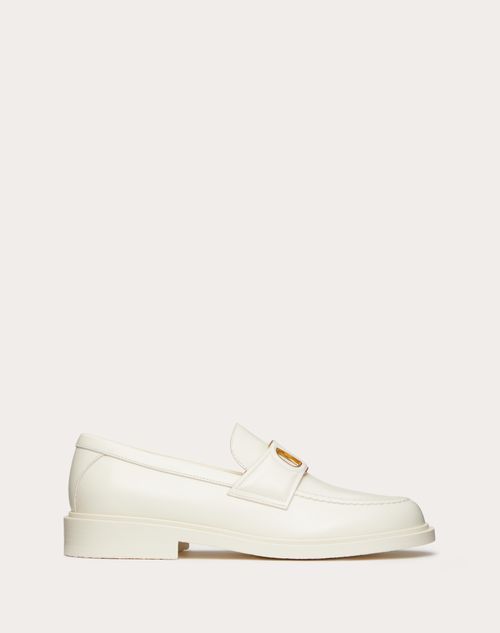 Valentino Garavani - Vlogo Signature Calfskin Loafer - Ivory - Woman - Winter Shop