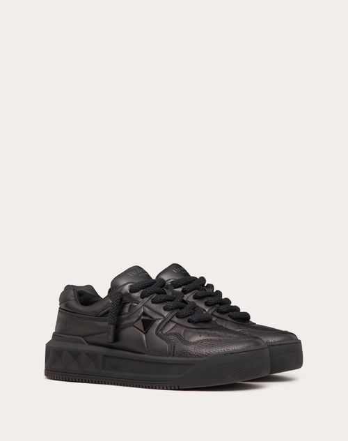 Valentino Garavani - One Stud Xl Nappa Leather Low-top Sneaker 
 - Black - Man - Sneakers