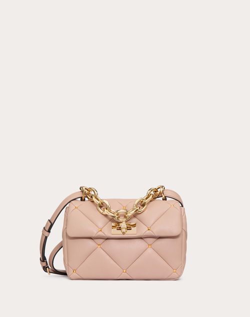 Valentino Garavani - Valentino Garavani Roman Stud Bag In Nappa Patchwork - Rose Cannelle - Woman - Woman Bags & Accessories Sale