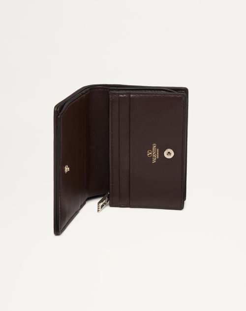 ★関税込★VALENTINO★TOILE ICONOGRAPHE ミニ財布★ Small Toile Iconographe Wallet for Woman in Natural/black