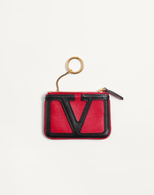 Valentino Garavani Viva Superstar Nappa Leather Key Ring for