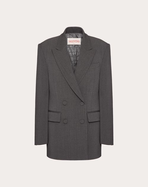 Valentino - Active Gabardine Jacket - Grey - Woman - Jackets And Blazers