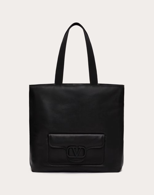Valentino Garavani - Valentino Garavani Noir Nappa Leather Shopper - Black - Man - Man View All