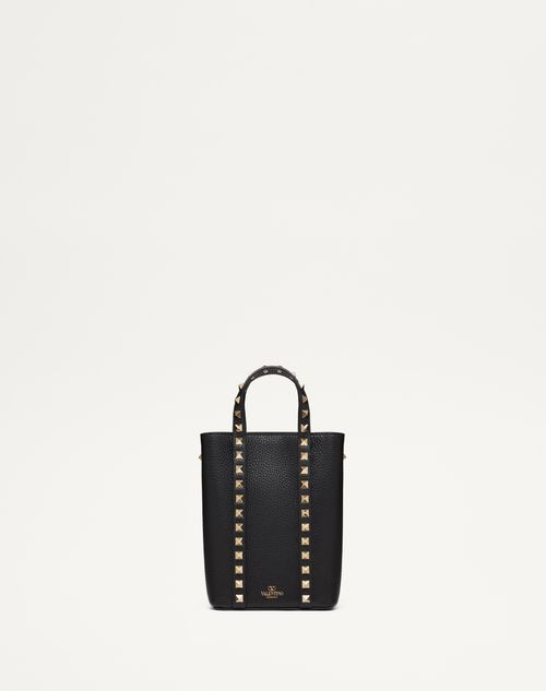 VALENTINO ロックスタッド グレイニーカーフスキン ハンドバッグ ヴァレンティノ ガラヴァーニ ロックスタッズ グレインカーフ