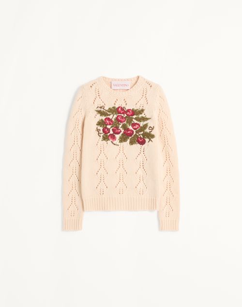 Valentino - Embroidered Wool Jumper - Multicolour - Woman - Knitwear