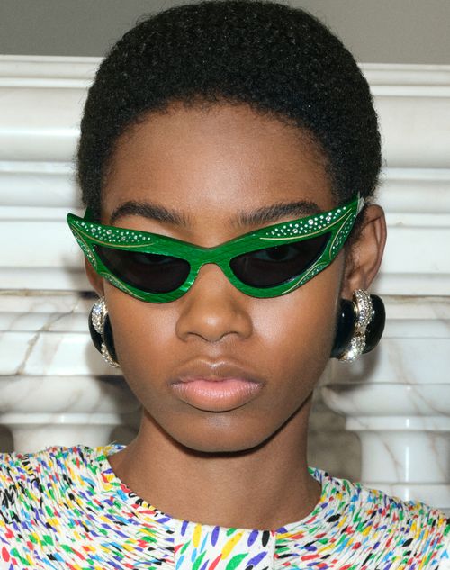 Valentino Garavani - Pas Plus Metal, Enamel And Swarovski® Crystal Earrings - Black/gold - Woman - Fashion Jewelry