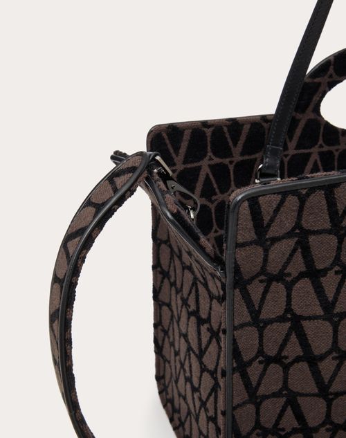 Valentino Vlogo Toile Iconographe Canvas & Leather Shoulder Bag  Women's Brown