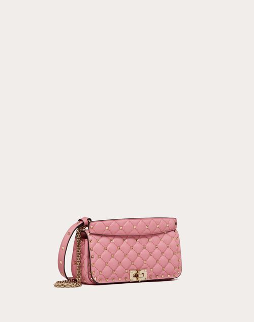 Rockstud Small Leather Shoulder Bag in Red - Valentino Garavani