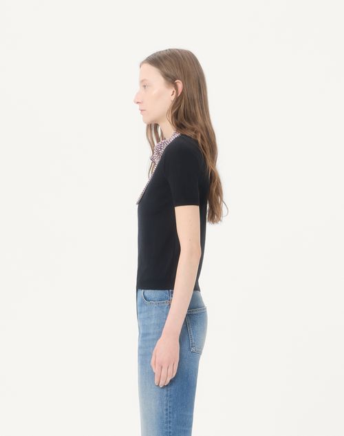 Valentino - エンブロイダリー ウール ニットプル - ブラック - ウィメンズ - Pre Fw26 - W (new Arrivals)