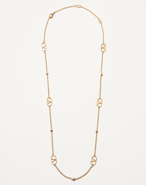 Valentino Garavani - Vlogo Signature Metal Necklace - Gold - Woman - Jewelry