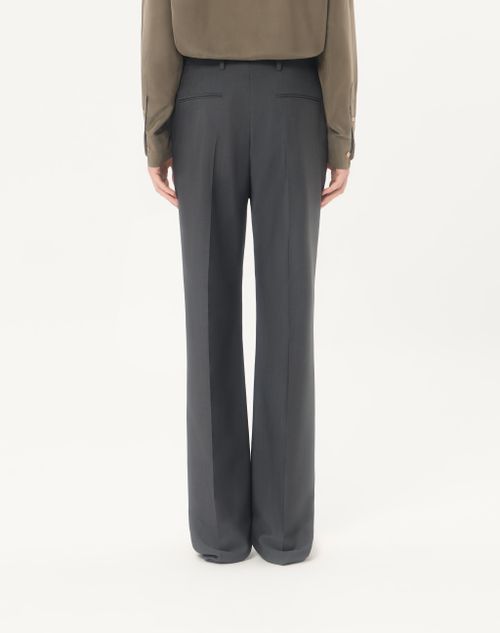 Valentino - Valentino Wool Pants - Dark Grey - Man - Pants And Shorts