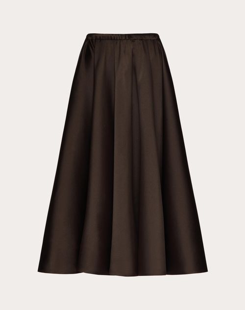 Valentino - Techno Duchesse Midi Skirt - Ebony - Woman - Ready To Wear