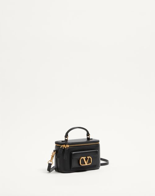 Valentino Garavani - Locò Mini Handbag In Calfskin - Black - Woman - Wallets And Small Leather Goods